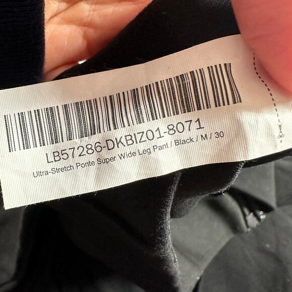 Quince Pants Women Medium Black Ponte Knit Super Wide Leg Ultra Stretch Side Zip - Picture 5 of 13